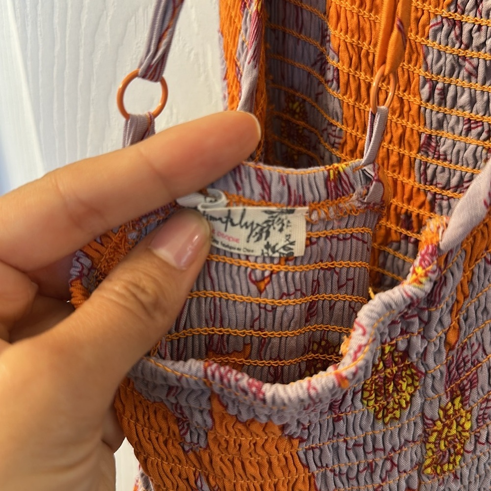 Free People Purple and Orange Maxi Dress - Picture 4 of 5